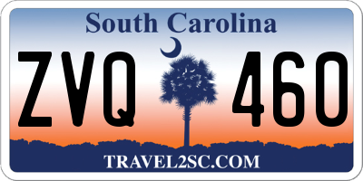 SC license plate ZVQ460