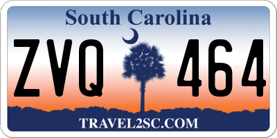 SC license plate ZVQ464