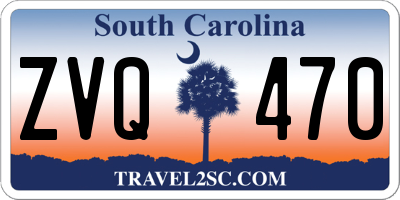 SC license plate ZVQ470