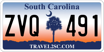 SC license plate ZVQ491