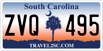 SC license plate ZVQ495