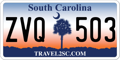 SC license plate ZVQ503