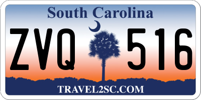 SC license plate ZVQ516