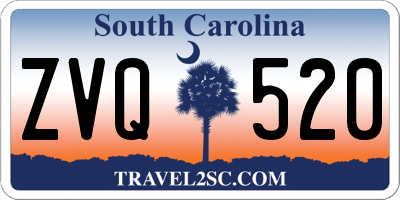 SC license plate ZVQ520