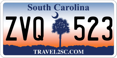 SC license plate ZVQ523