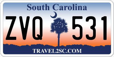SC license plate ZVQ531
