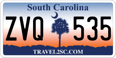 SC license plate ZVQ535