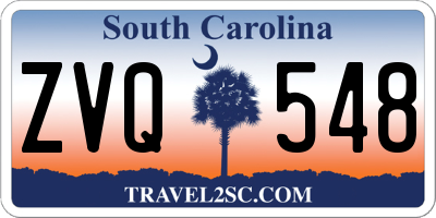 SC license plate ZVQ548