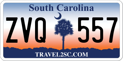 SC license plate ZVQ557