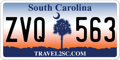 SC license plate ZVQ563