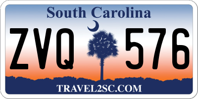 SC license plate ZVQ576