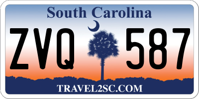 SC license plate ZVQ587