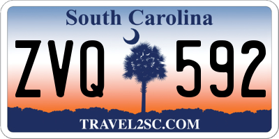 SC license plate ZVQ592