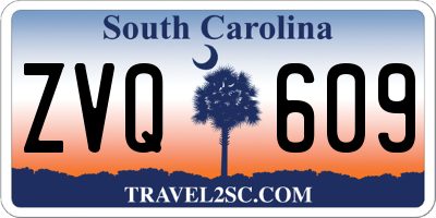 SC license plate ZVQ609