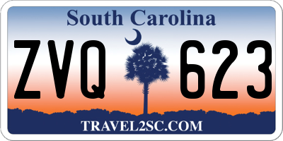 SC license plate ZVQ623