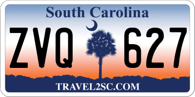SC license plate ZVQ627