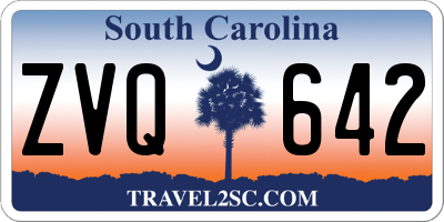 SC license plate ZVQ642