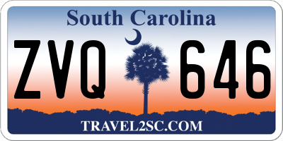 SC license plate ZVQ646