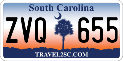 SC license plate ZVQ655