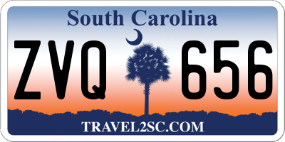 SC license plate ZVQ656