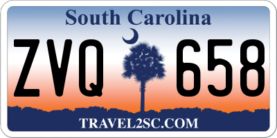 SC license plate ZVQ658