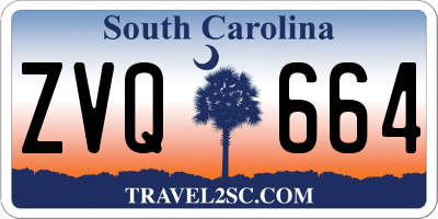 SC license plate ZVQ664