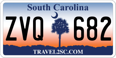 SC license plate ZVQ682