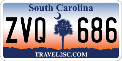 SC license plate ZVQ686