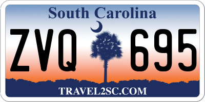 SC license plate ZVQ695