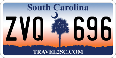 SC license plate ZVQ696