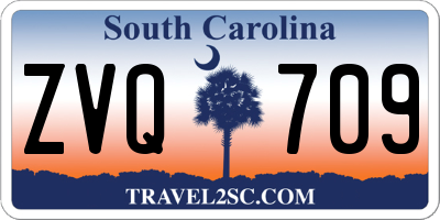 SC license plate ZVQ709