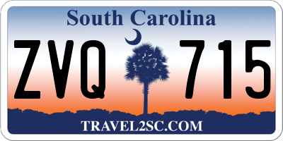 SC license plate ZVQ715