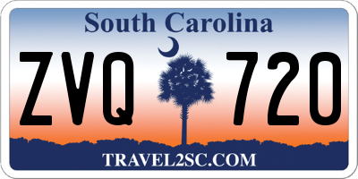 SC license plate ZVQ720