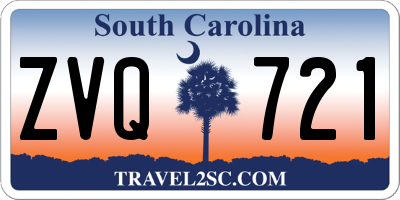 SC license plate ZVQ721