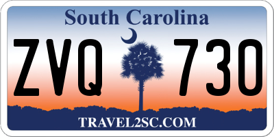 SC license plate ZVQ730