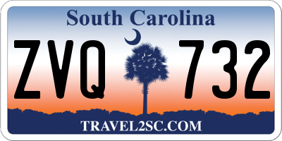 SC license plate ZVQ732