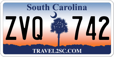 SC license plate ZVQ742