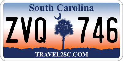 SC license plate ZVQ746