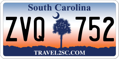 SC license plate ZVQ752