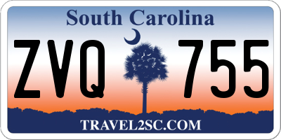 SC license plate ZVQ755
