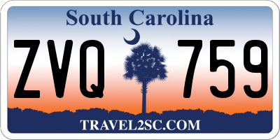 SC license plate ZVQ759