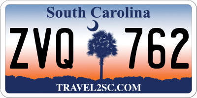 SC license plate ZVQ762