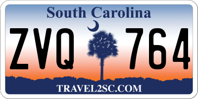 SC license plate ZVQ764