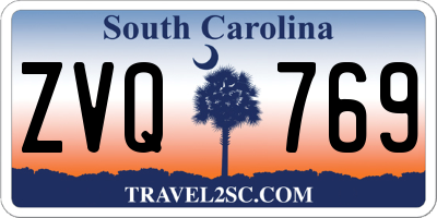 SC license plate ZVQ769