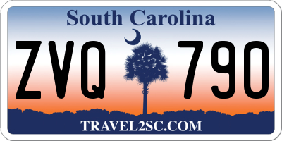 SC license plate ZVQ790