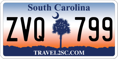 SC license plate ZVQ799