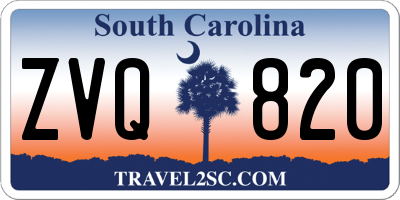 SC license plate ZVQ820