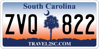 SC license plate ZVQ822