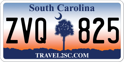 SC license plate ZVQ825