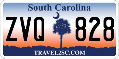 SC license plate ZVQ828